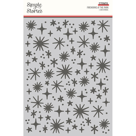 Simple Stories Say Cheese At The Park Stencil Fireworks At The Park (17925) (OUTLET)