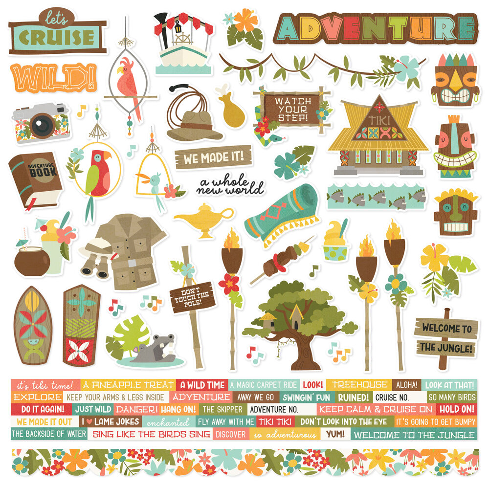 Simple Stories Say Cheese Adventure At The Park Cardstock Sticker (17948) (OUTLET)
