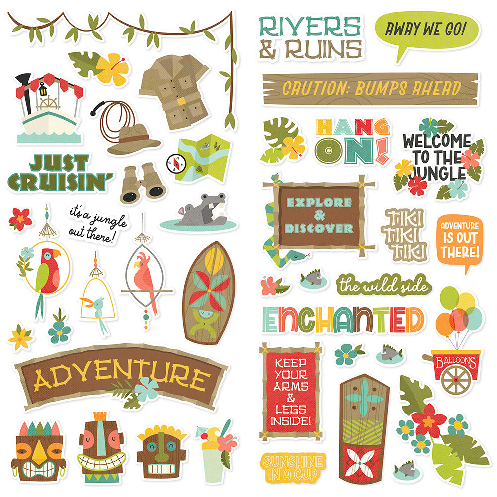 Simple Stories Say Cheese Adventure At The Park Foam Stickers (17957) (OUTLET)