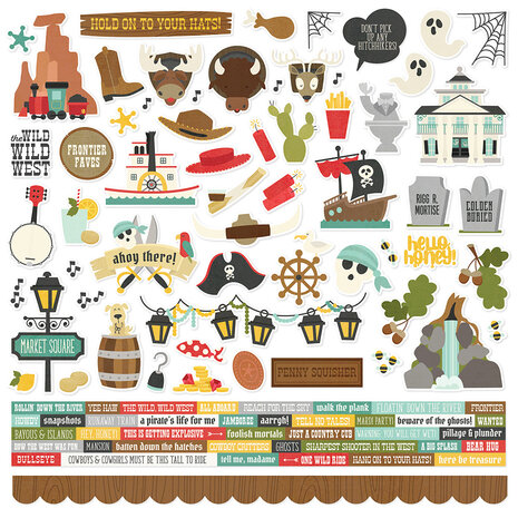 Simple Stories Say Cheese Frontier At The Park Cardstock Stickers (17980) (OUTLET)