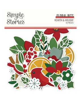 Simple Stories Hearth & Holiday Floral Bits (18219) (OUTLET)