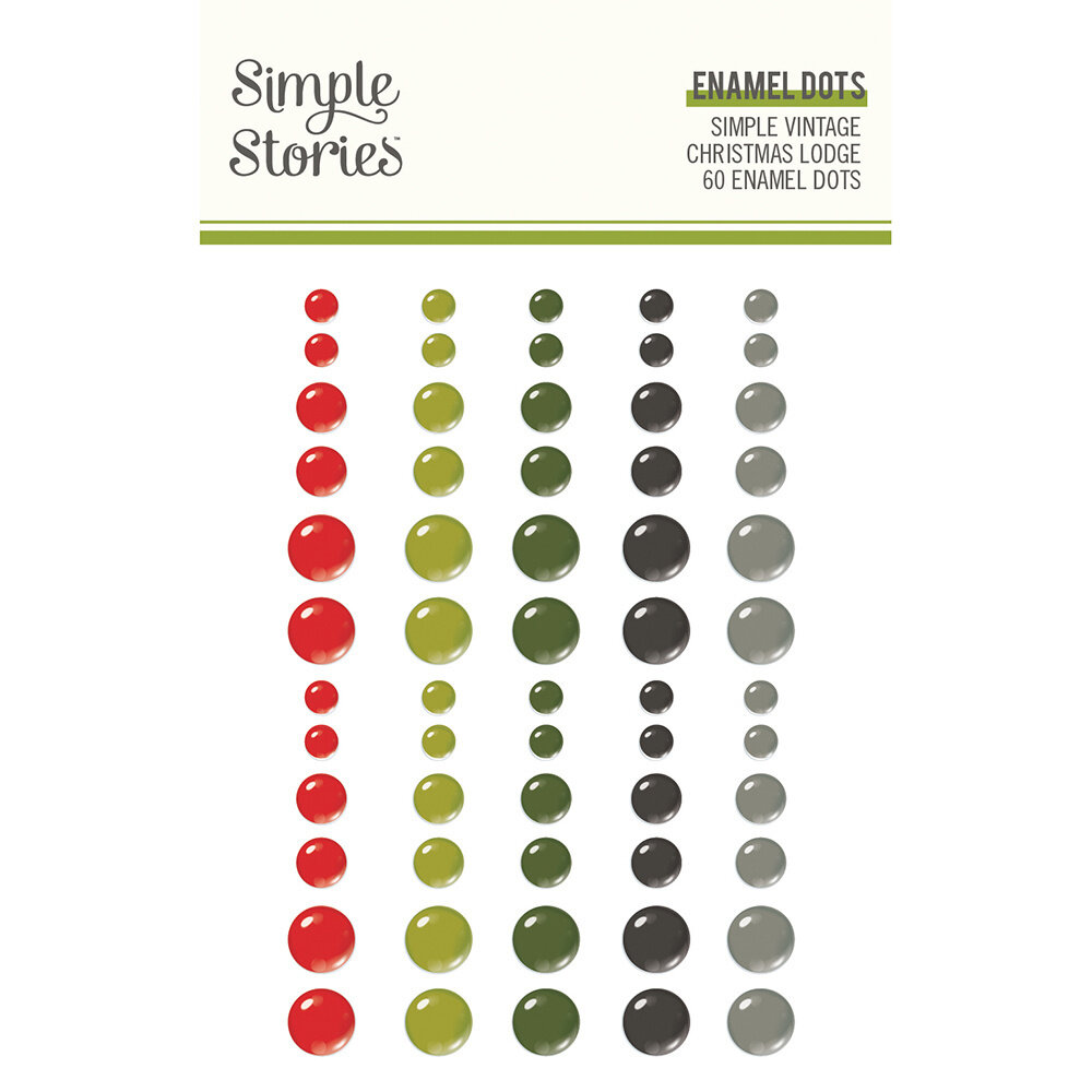 Simple Stories Simple Vintage Christmas Lodge Enamel Dots (18430) (OUTLET)