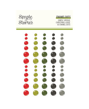 Simple Stories Simple Vintage Christmas Lodge Enamel Dots (18430) (OUTLET)