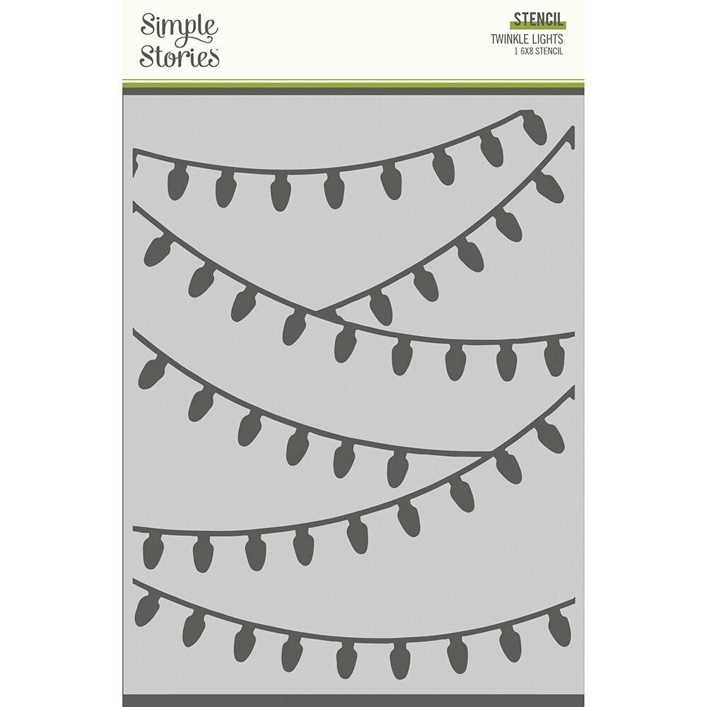Simple Stories Simple Vintage Christmas Lodge Stencil Twinkle Lights (18432) (OUTLET)