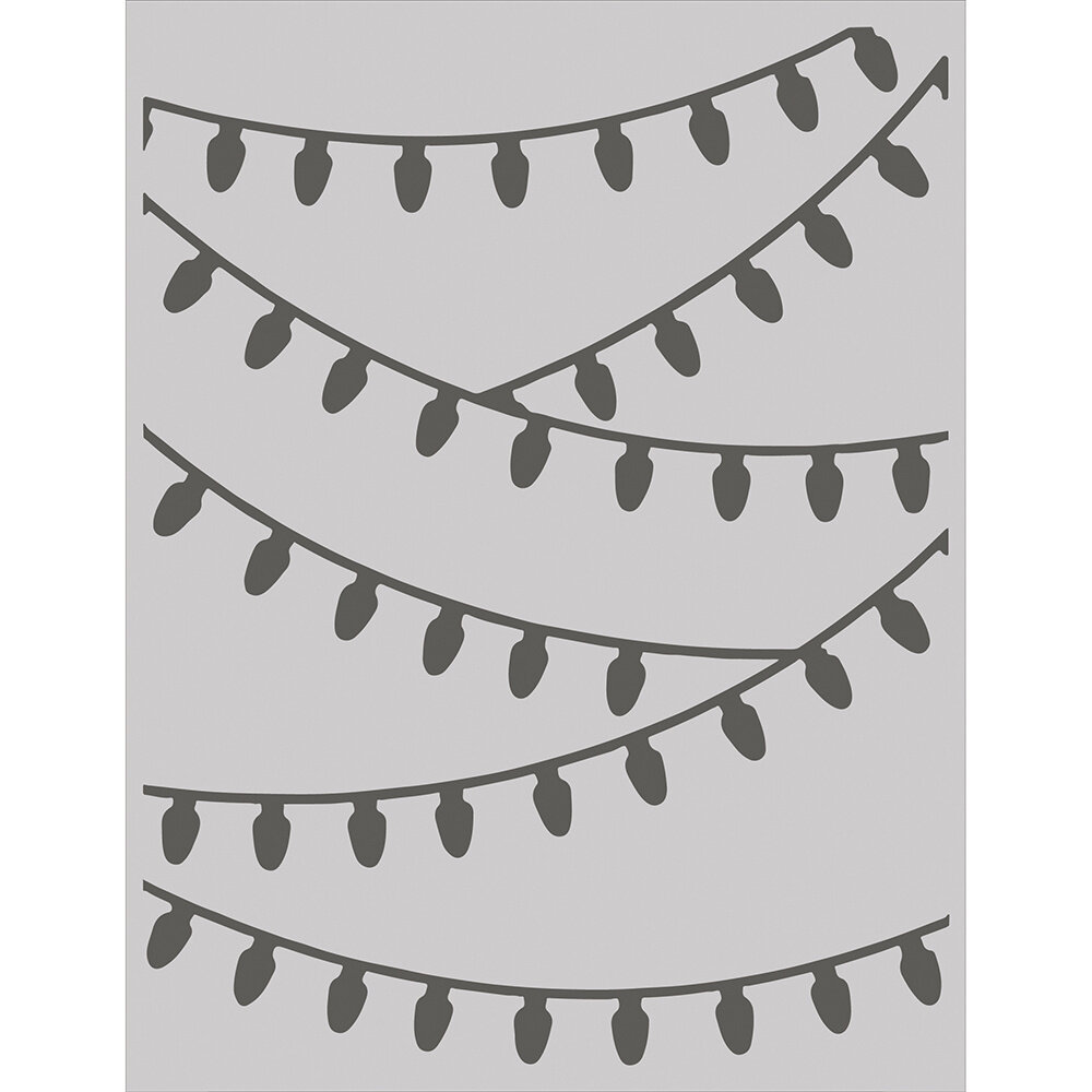 Simple Stories Simple Vintage Christmas Lodge Stencil Twinkle Lights (18432) (OUTLET)
