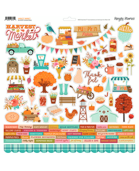 Simple Stories Harvest Market Cardstock Stickers (18701) (OUTLET)