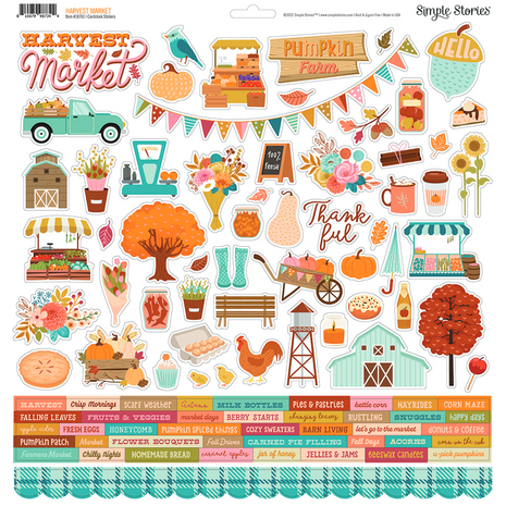 Simple Stories Harvest Market Cardstock Stickers (18701) (OUTLET)