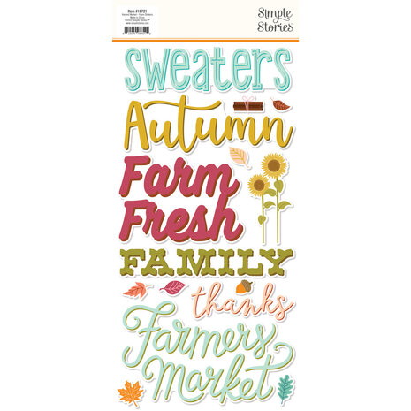 Simple Stories Harvest Market Foam Stickers (18721) (OUTLET)