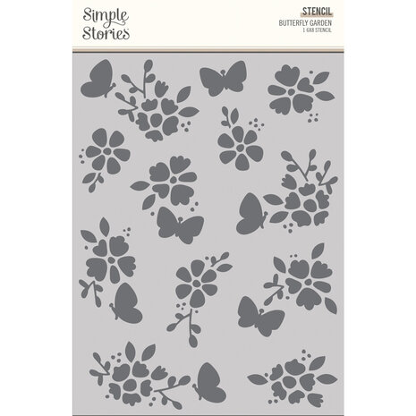 Simple Stories The Simple Life Stencil Butterfly Garden (18826) (OUTLET)