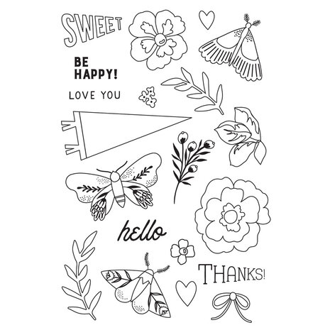 Simple Stories Wildflower Clear Stamps (19515) (OUTLET)