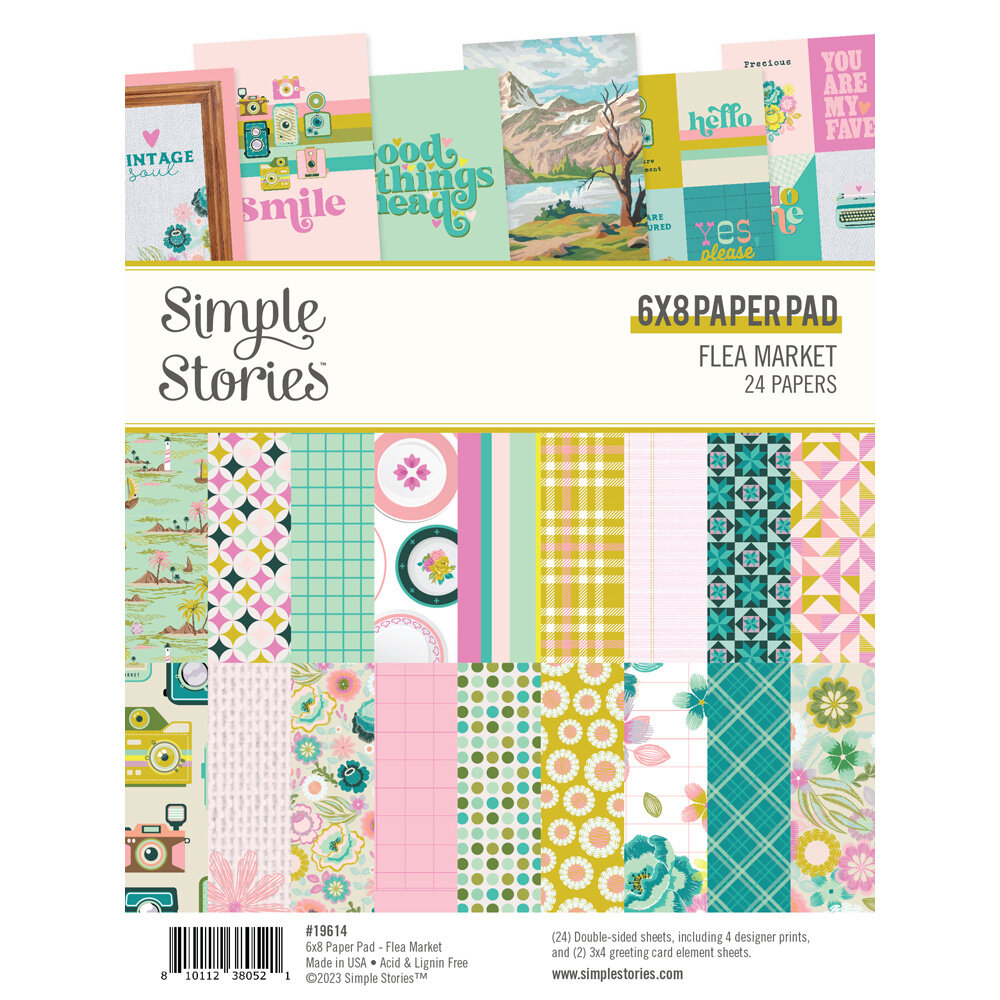 Simple Stories Flea Market 6x8 Inch Paper Pad (19614) (OUTLET)