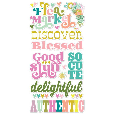 Simple Stories Flea Market Foam Stickers (19622) (OUTLET)