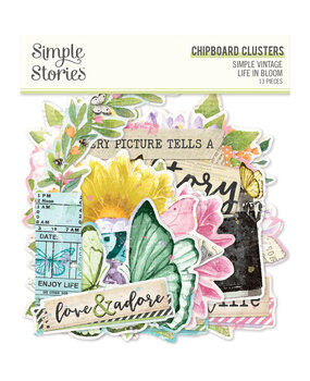 Simple Stories Simple Vintage Life in Bloom Chipboard Clusters (19734) (OUTLET)