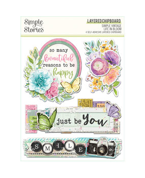 Simple Stories Simple Vintage Life in Bloom Layered Chipboard (19736) (OUTLET)