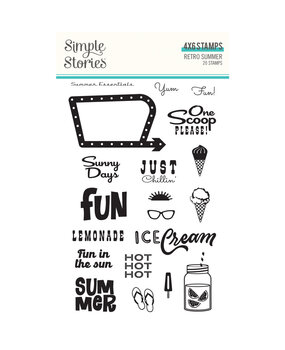 Simple Stories Retro Summer Clear Stamps (20015) (OUTLET) Simple Stories Retro Summer Clear Stamps (20015) (OUTLET)
