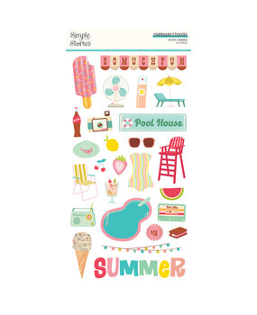 Simple Stories Retro Summer Chipboard Stickers (20016) (OUTLET) Simple Stories Retro Summer Chipboard Stickers (20016) (OUTLET)