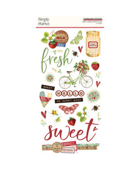 Simple Stories Simple Vintage Berry Fields Chipboard Stickers (20121) (OUTLET)
