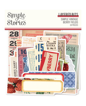 Simple Stories Simple Vintage Berry Fields Layered Bits (20123) (OUTLET)