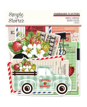 Simple Stories Simple Vintage Berry Fields Chipboard Clusters (20127) (OUTLET)