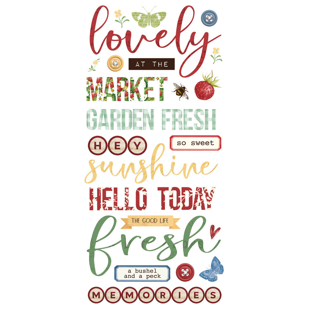 Simple Stories Simple Vintage Berry Fields Foam Stickers (20128) (OUTLET)