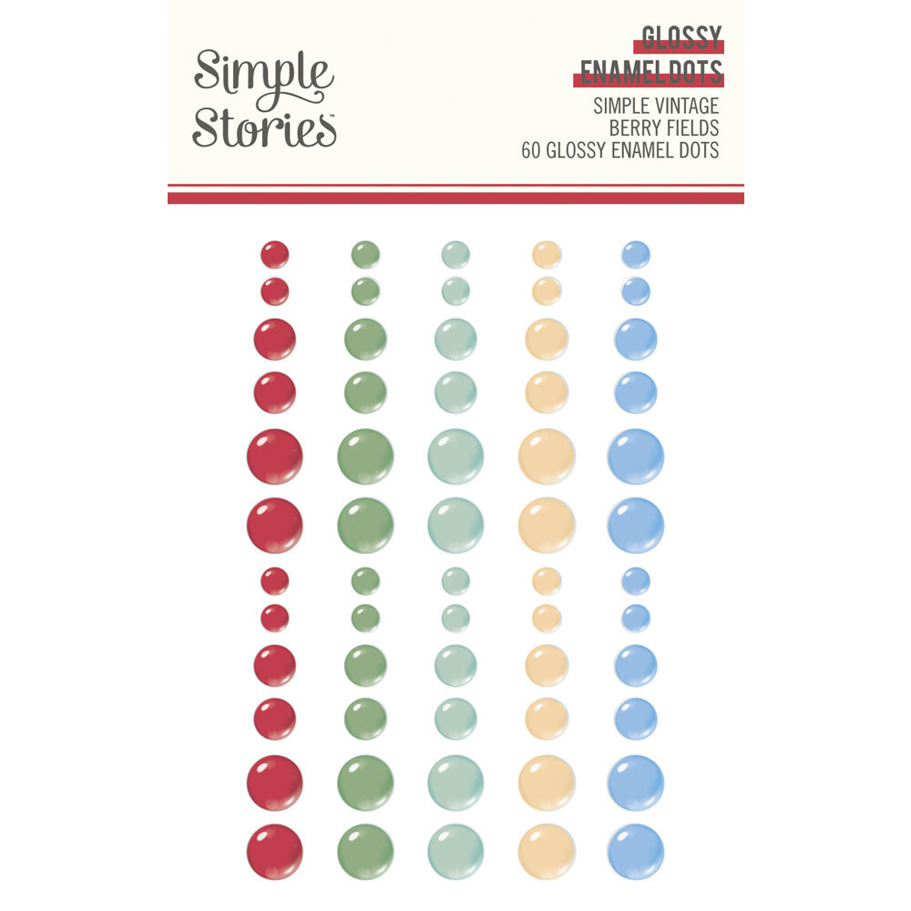 Simple Stories Simple Vintage Berry Fields Glossy Enamel Dots (20132) (OUTLET)