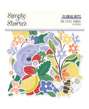 Simple Stories The Little Things Floral Bits (34pcs) (20220) (OUTLET)