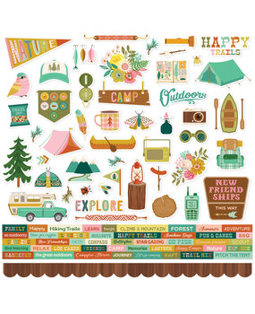 Simple Stories Trail Mix Cardstock Stickers (20302) (OUTLET)