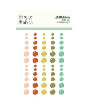 Simple Stories Trail Mix Enamel Dots (60pcs) (20325) (OUTLET)
