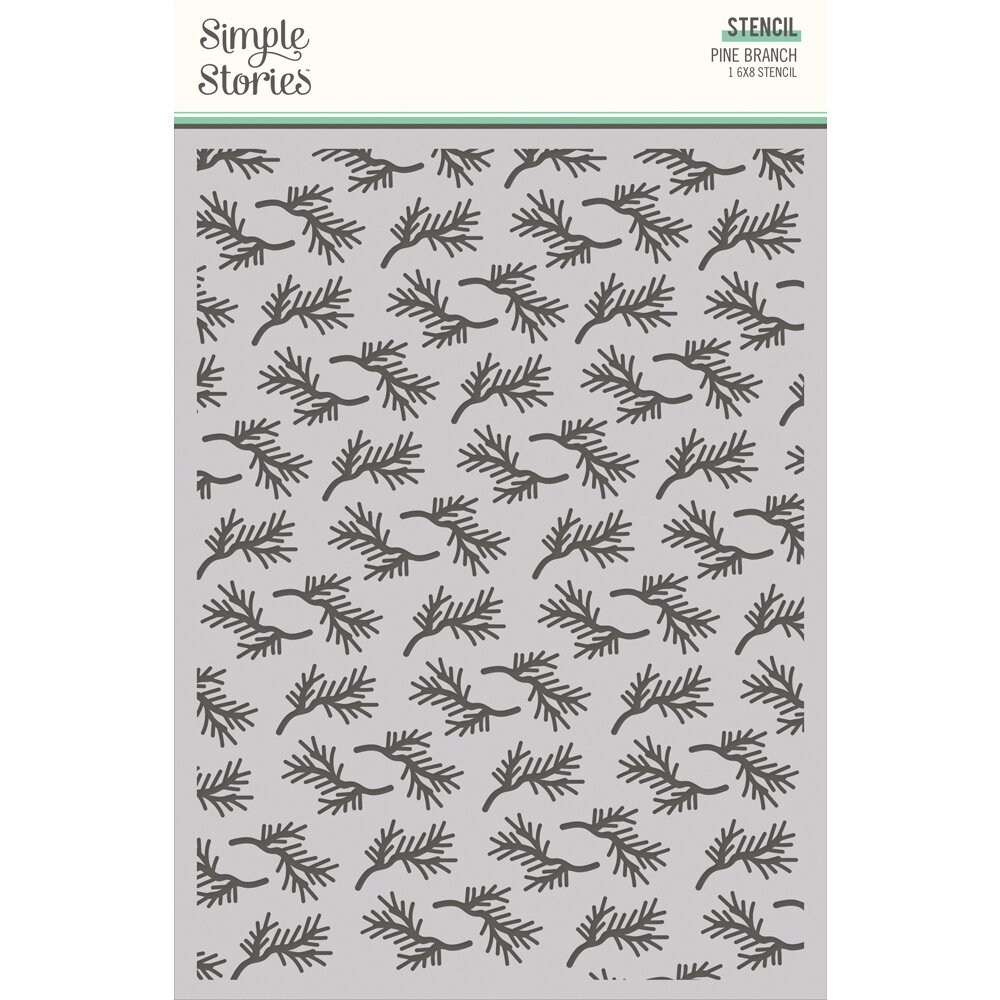 Simple Stories Trail Mix Stencil Pine Branch (20327) (OUTLET)
