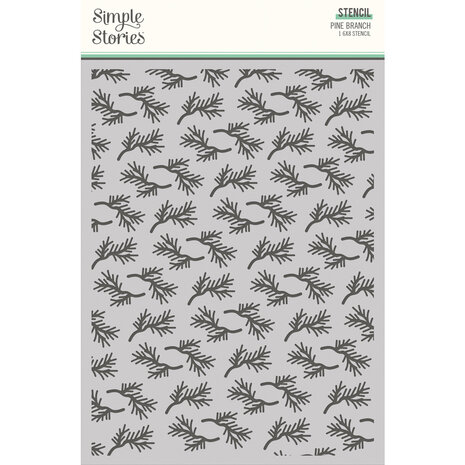 Simple Stories Trail Mix Stencil Pine Branch (20327) (OUTLET)