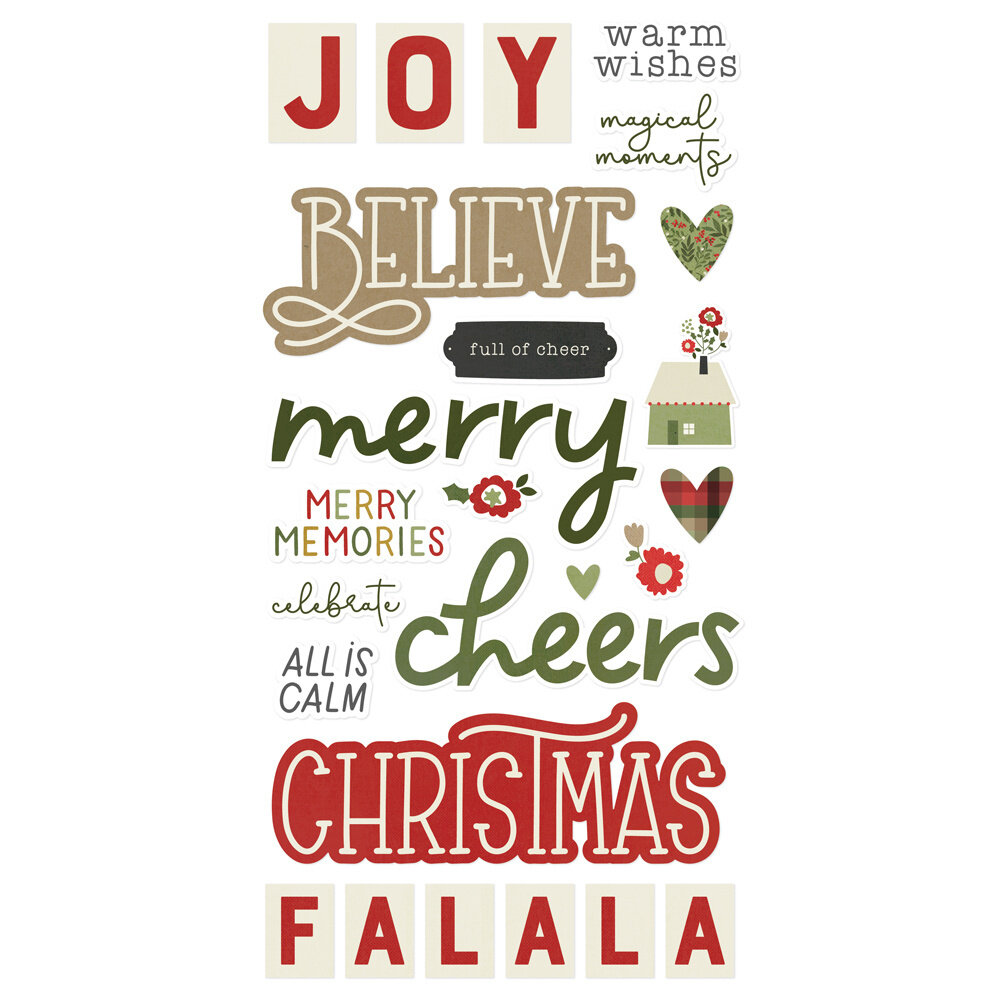 Simple Stories The Holiday Life Foam Stickers (20525) (OUTLET)