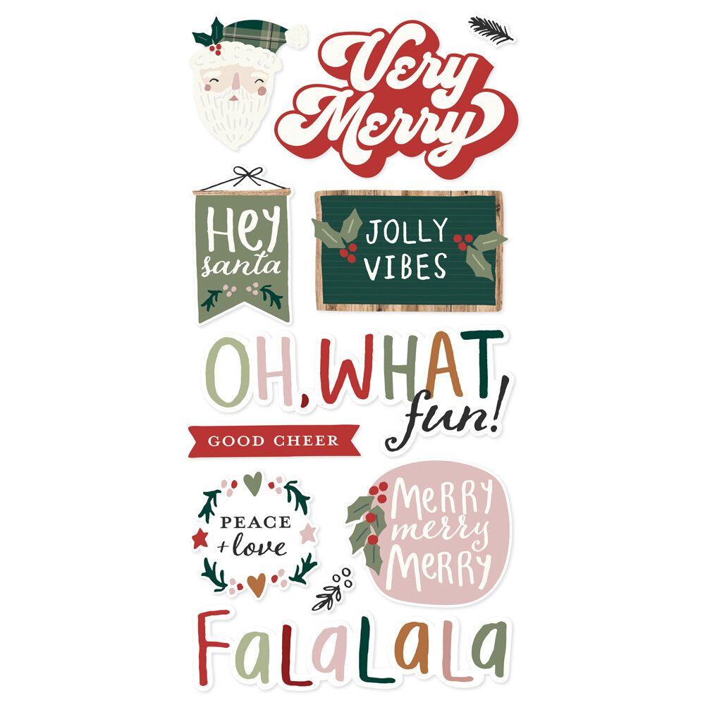 Simple Stories Boho Christmas Foam Stickers (20623) (OUTLET)