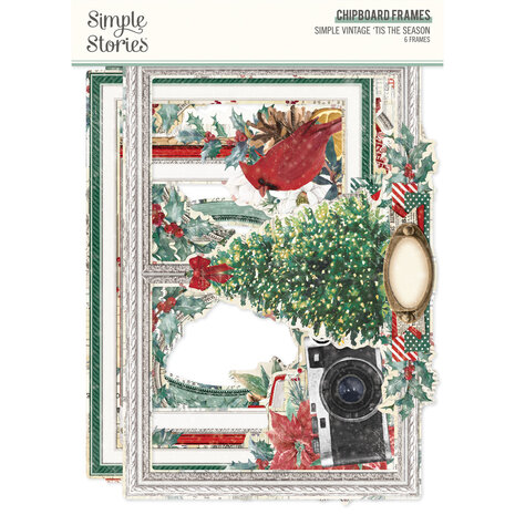 Simple Stories Simple Vintage 'Tis The Season Chipboard Frames (20726) (OUTLET)