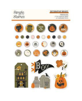 Simple Stories FaBOOlous Decorative Brads (20923) (OUTLET)