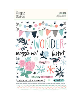 Simple Stories Winter Wonder Rub-ons (21221) (OUTLET)