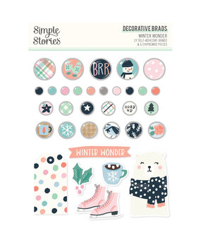 Simple Stories Winter Wonder Decorative Brads (21226) (OUTLET)