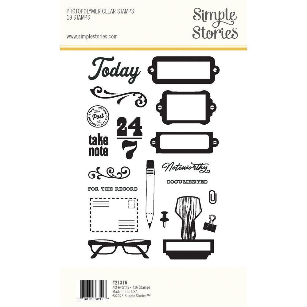 Simple Stories Noteworthy Clear Stamps (21316) (OUTLET)