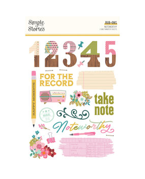Simple Stories Noteworthy Rub-ons (21323) (OUTLET)