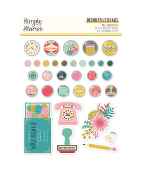 Simple Stories Noteworthy Decorative Brads (21327) (OUTLET)