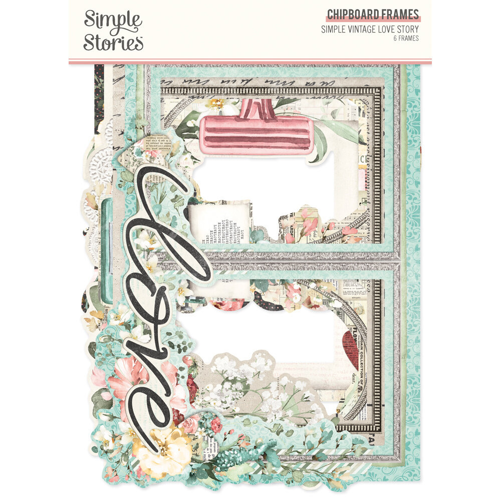 Simple Stories Simple Vintage Love Story Chipboard Frames (21427) (OUTLET)