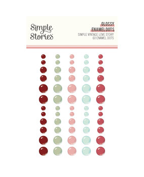 Simple Stories Simple Vintage Love Story Glossy Enamel Dots (21433) (OUTLET)