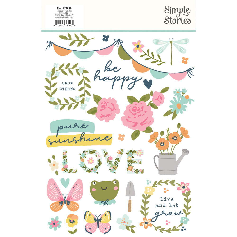 Simple Stories Fresh Air Rub Ons (21620) (OUTLET)