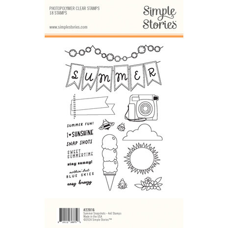 Simple Stories Summer Snapshots Clear Stamps (22016) (OUTLET)