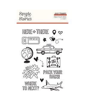 Simple Stories Pack Your Bags Clear Stamps (22116) (OUTLET)
