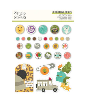 Simple Stories Say Cheese Wild Decorative Brads (22440) (OUTLET)
