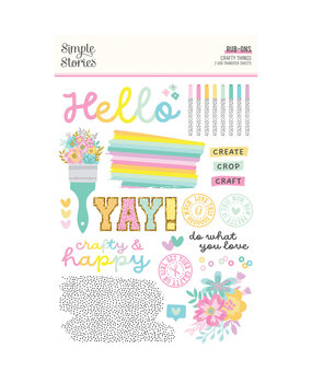 Simple Stories Crafty Things Rub Ons (22524) (OUTLET)