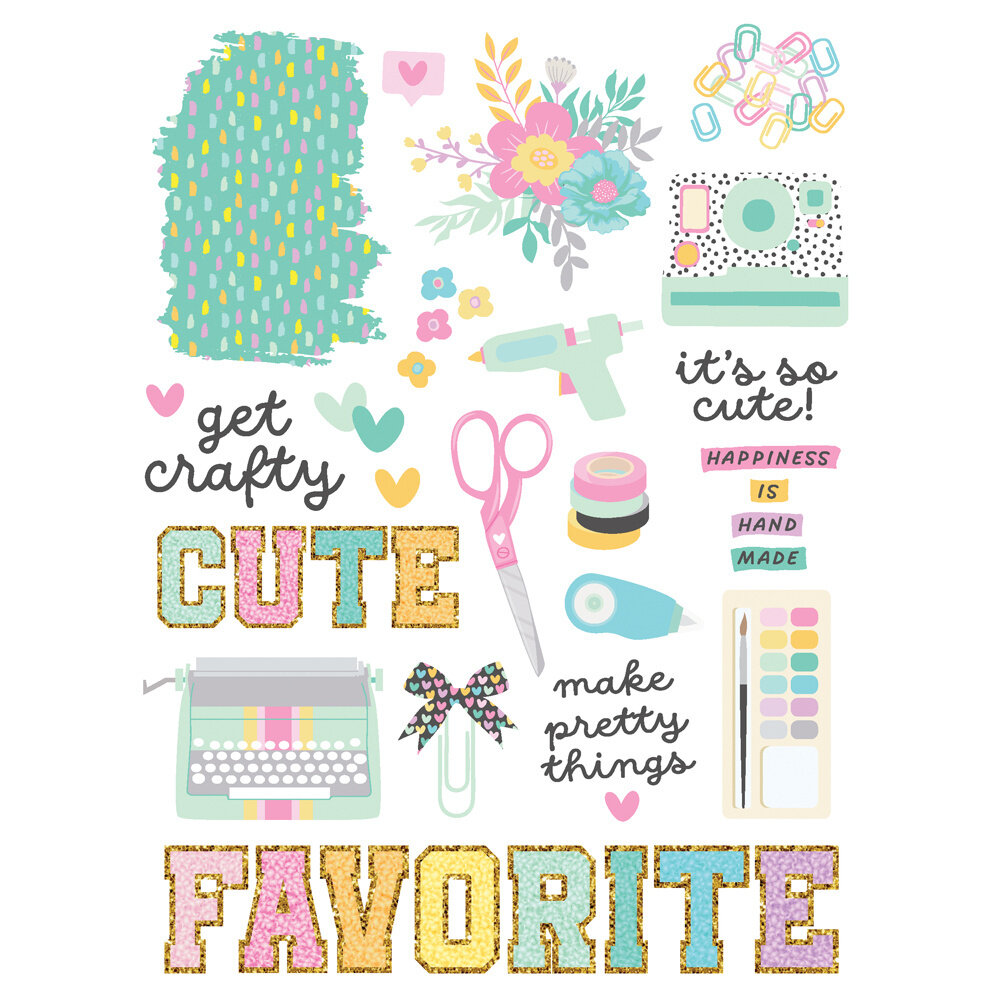 Simple Stories Crafty Things Rub Ons (22524) (OUTLET)