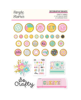 Simple Stories Crafty Things Decorative Brads (22528) (OUTLET)