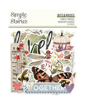Simple Stories Simple Vintage Meadow Flowers Bits & Pieces (22622) (OUTLET)