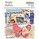 Simple Stories Simple Vintage Linen Market Layered Bits & Pieces (22722) (OUTLET)